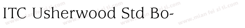 ITC Usherwood Std Bo字体转换